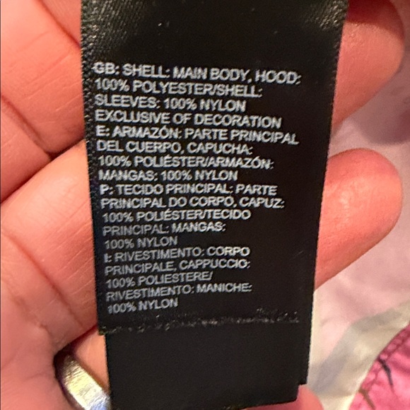 The North Face Girls Stowaway Windbreaker Jacket L 14/16 Pink Floral - Picture 9 of 16